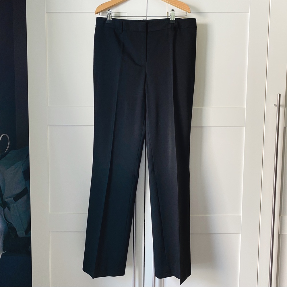 Tahari drape straight leg trousers